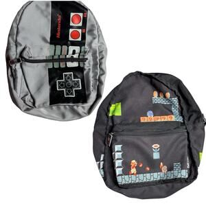 Retro Nintendo NES Controller Flip Pak Backpack Bioworld Mario Reversible